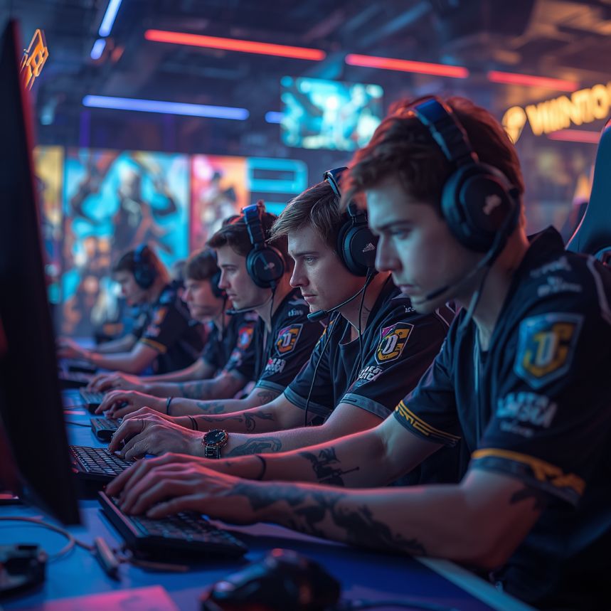 gamers in professional gaming environments